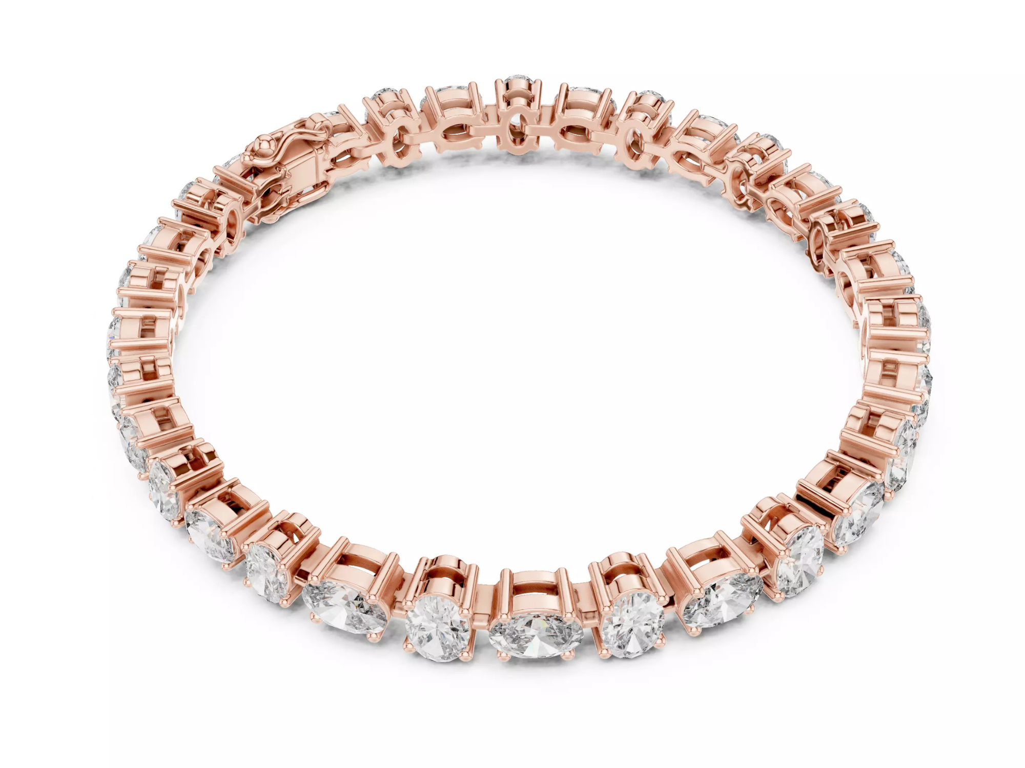 Oval Cut Diamond Tennis Bracelet Luxury Fine Jewelry