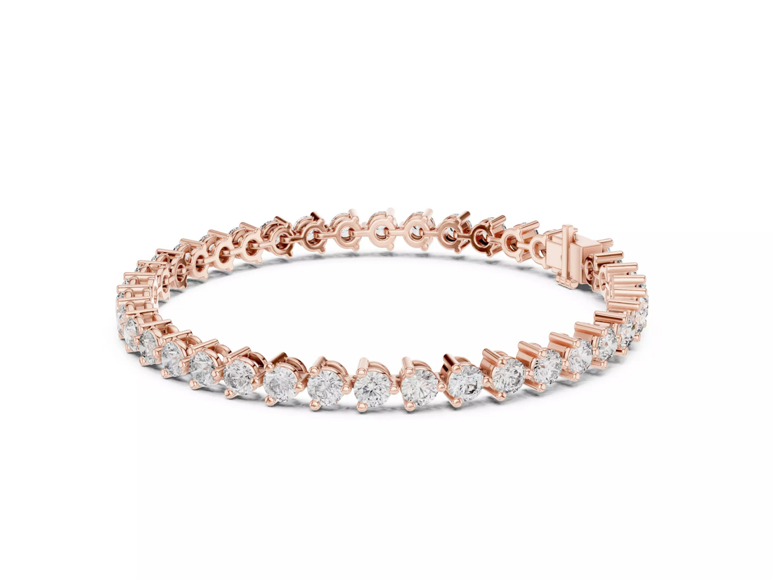 Round cut Diamond Tennis Bracelet Luxury Fine Jewelry