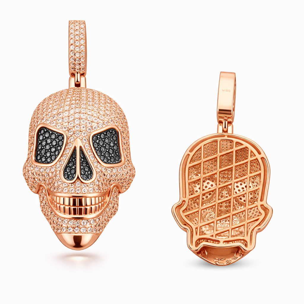 Iced out Skull Pendant Diamond Hip Hop Statement Pendant