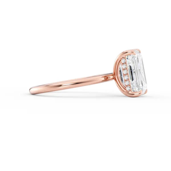 Emerald Cut Solitaire Diamond Engagement Ring