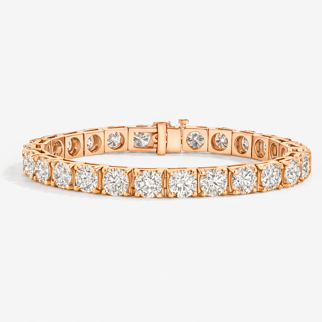 Round Cut Diamond Tennis Bracelet Elegant Luxury Jewelry