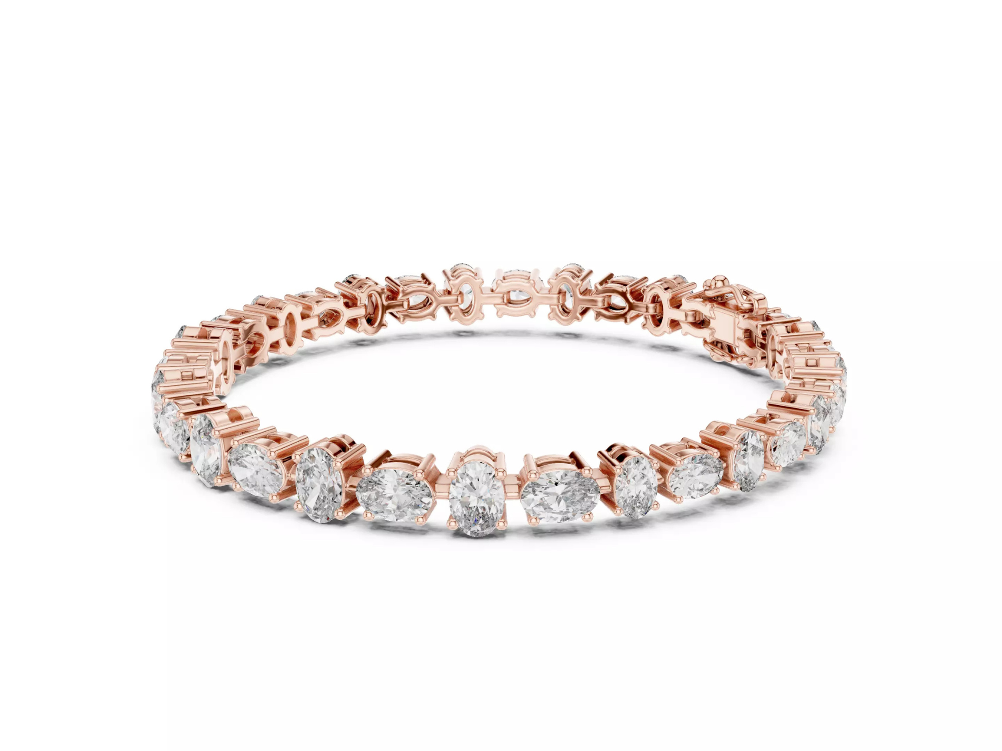 Oval Cut Diamond Tennis Bracelet Luxury Fine Jewelry
