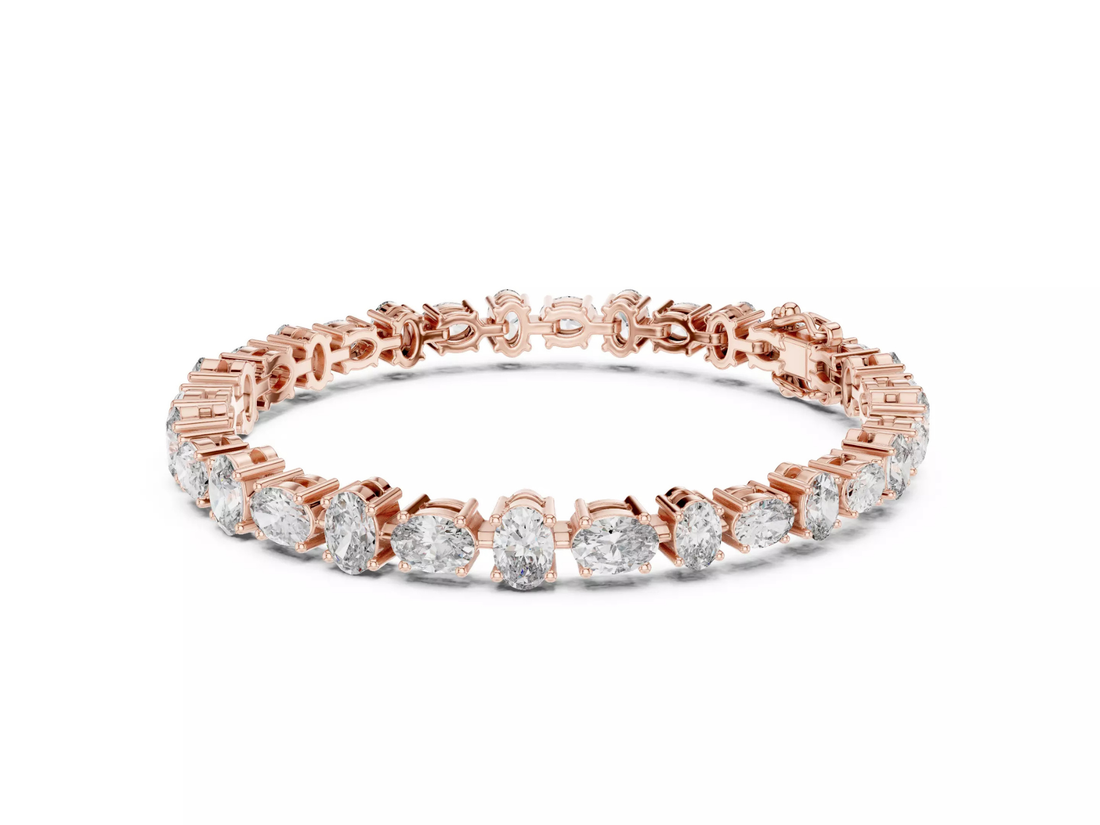 Oval Cut Diamond Tennis Bracelet Luxury Fine Jewelry