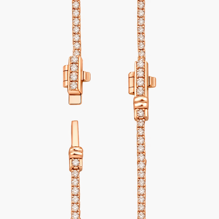 Emerald Ruby Green Center Stone Solitaire Tennis Necklace