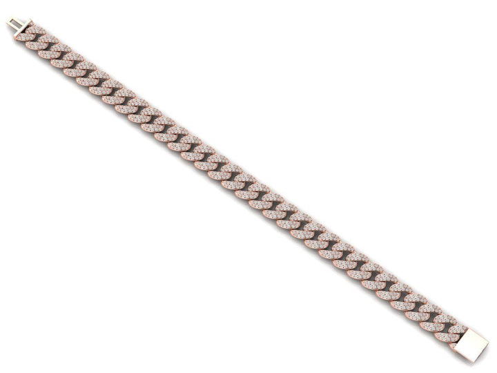 Slim Icedout Cuban Link Bracelet Diamond Luxury Jewelry