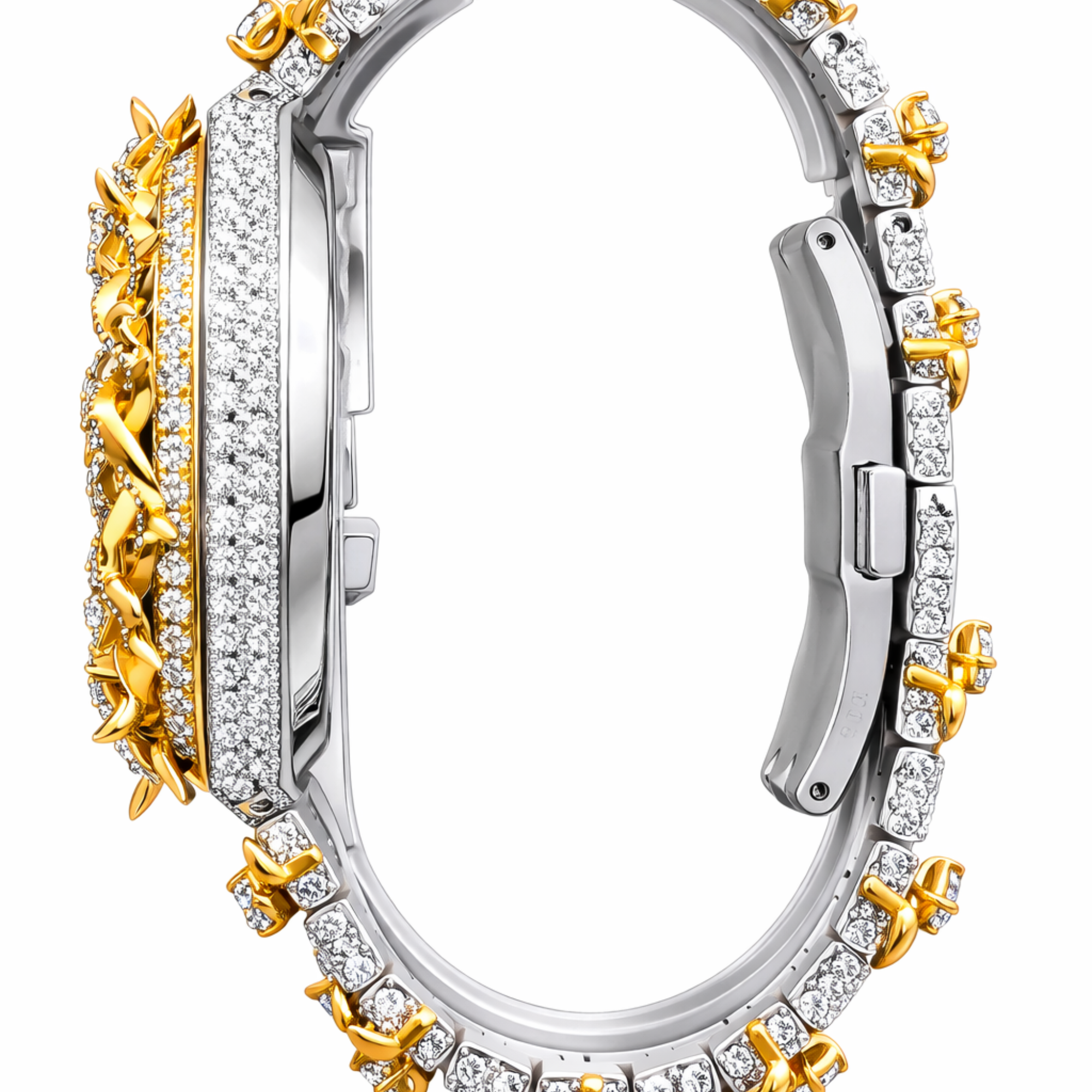 Luxury Thorn Crown Moissanite Diamond Iced Out Statement Watch