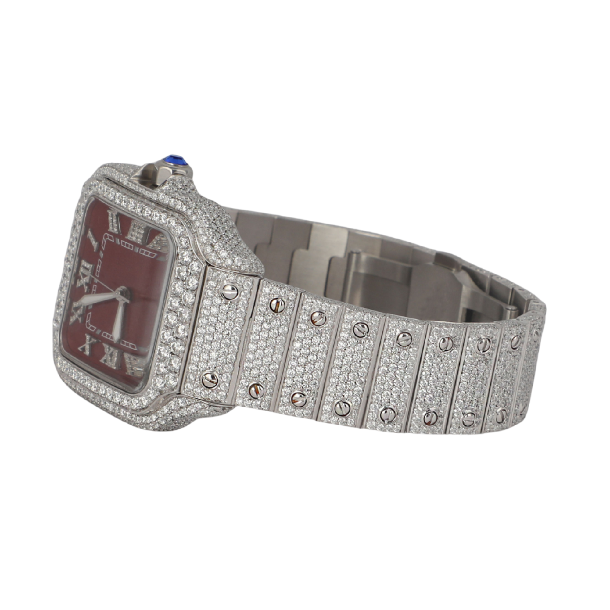 Fully Diamond Icedout Square Dial Luxury Watch