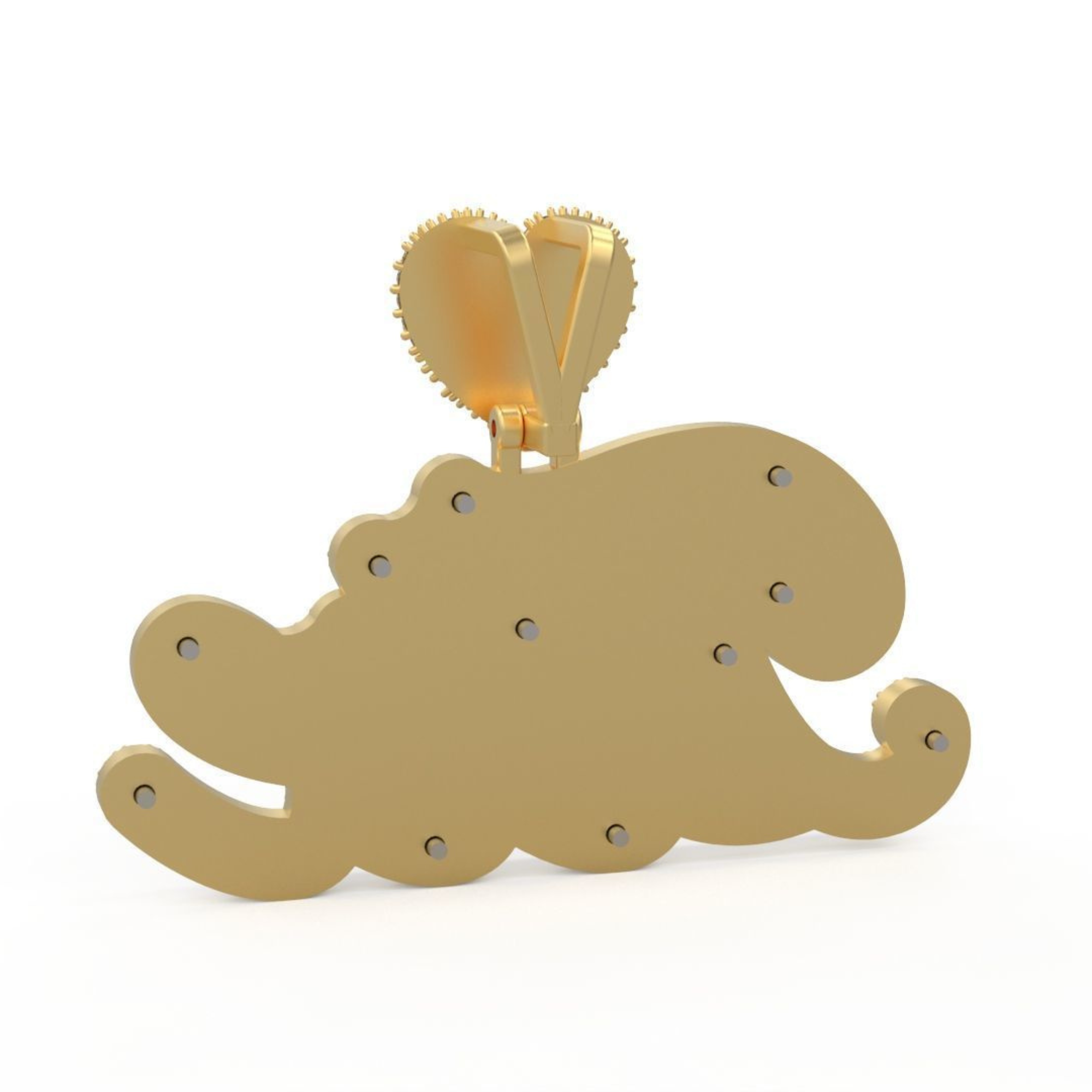 Custom Letter Name Heart Shape Hip Hop Pendant