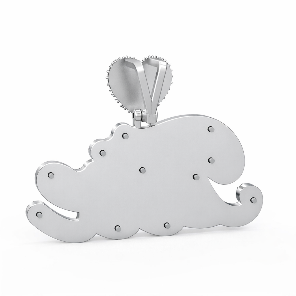 Custom Letter Name Heart Shape Hip Hop Pendant