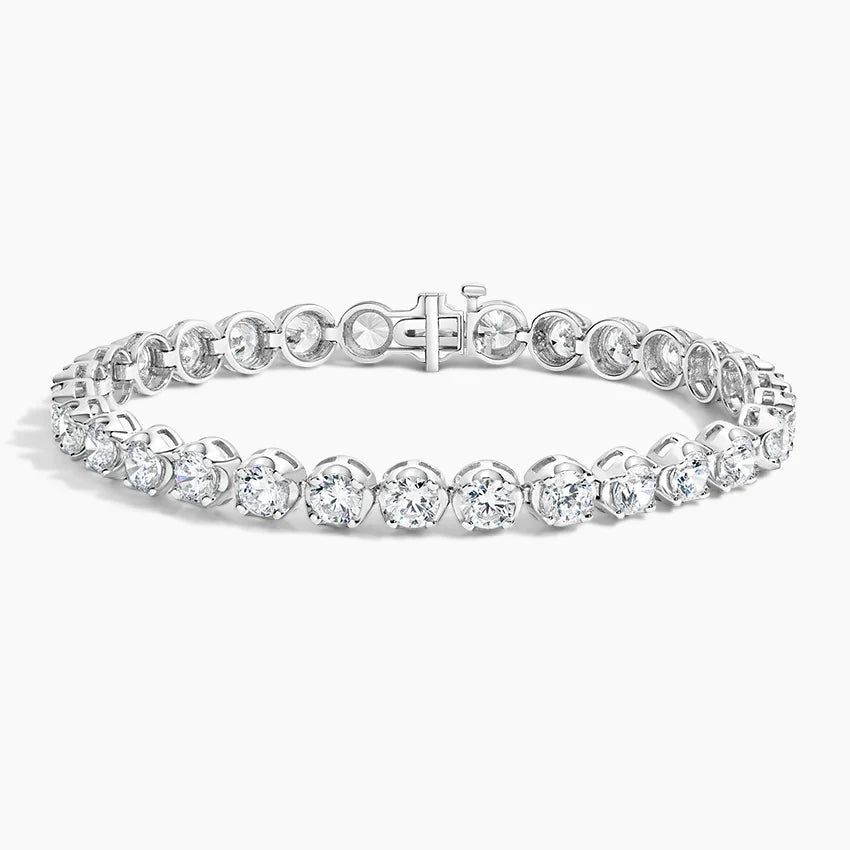 Classic Round Cut Diamond Bezel Set Tennis Bracelet