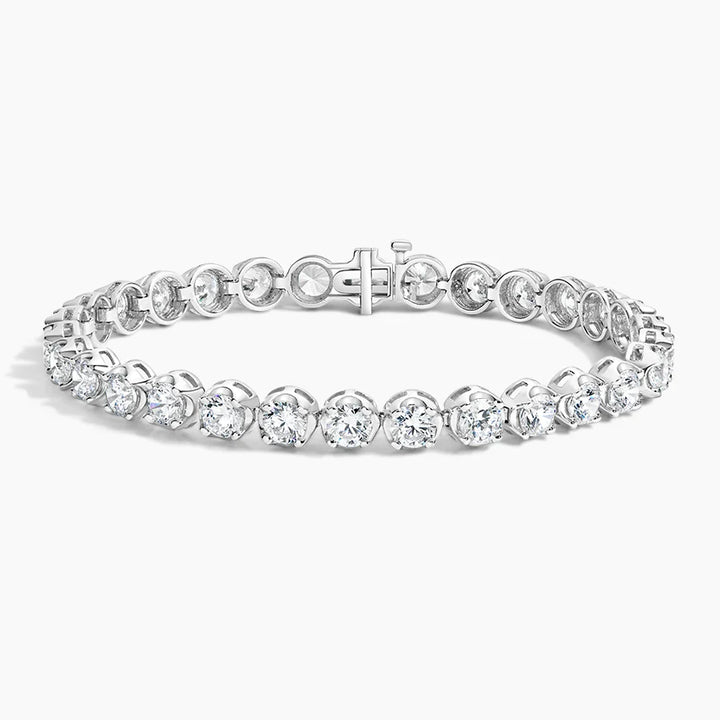 Classic Round Cut Diamond Bezel Set Tennis Bracelet