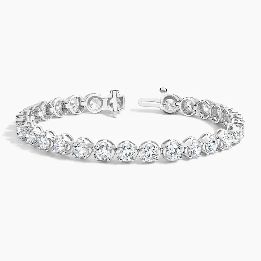 Classic Round Cut Diamond Bezel Set Tennis Bracelet