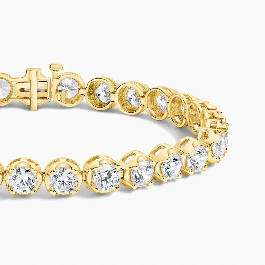 Classic Round Cut Diamond Bezel Set Tennis Bracelet
