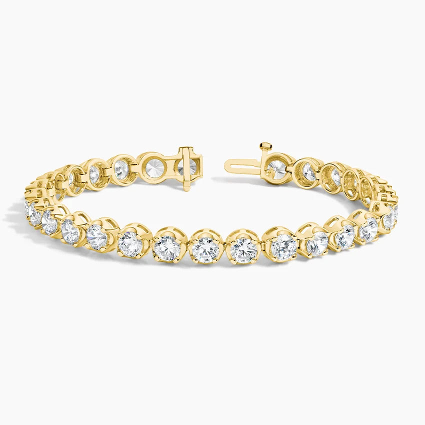 Classic Round Cut Diamond Bezel Set Tennis Bracelet