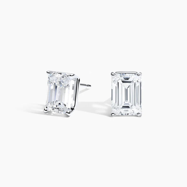 Emerald Cut Moissanite Diamond Stud Earrings For Women Timeless Luxury