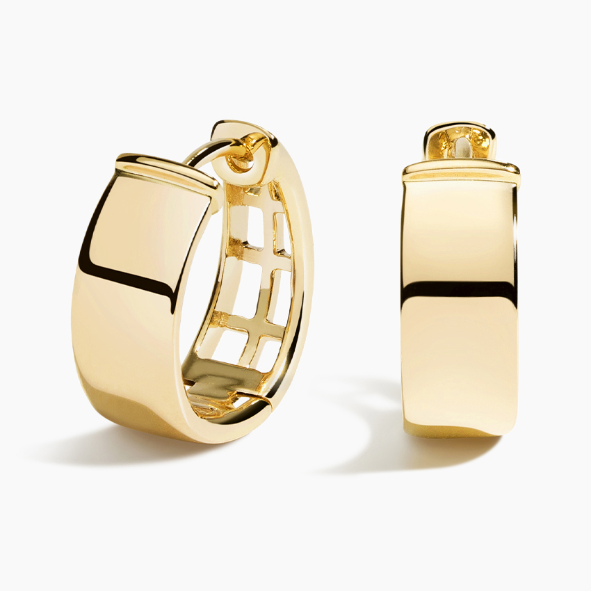 Minimalist Gold Dome Hoop Earrings