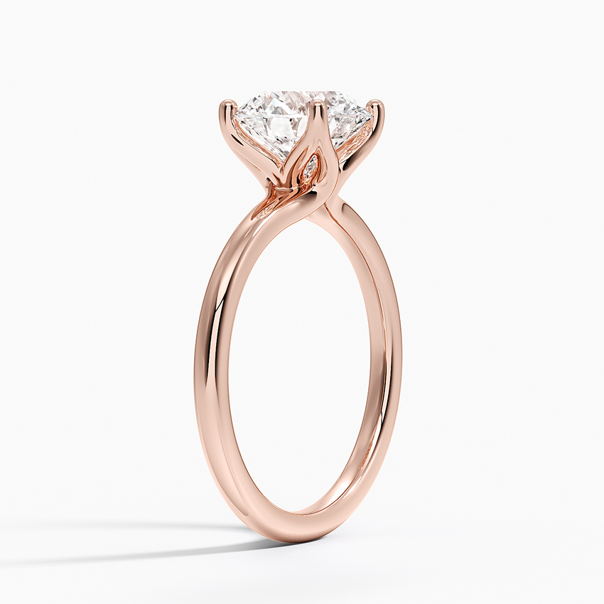 Classic Round Cut Solitaire Engagement Ring, 4 Prong Minimalist Diamond Ring, Timeless Proposal Ring