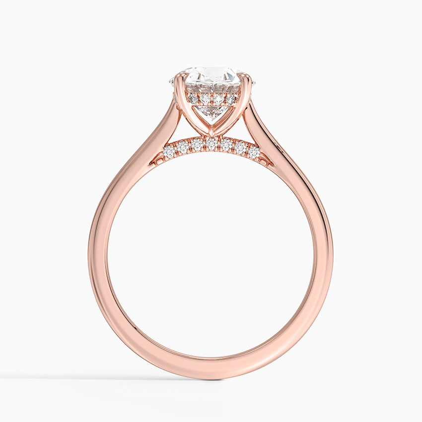 Oval Cut Diamond Engagement Ring, Solitaire Oval Ring, 4 Prong Minimalist Ring