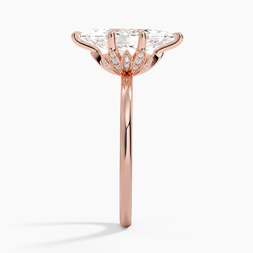 Marquise Cut Solitaire Diamond Engagement Ring, 4 Prong Setting, Minimalist Promise Ring