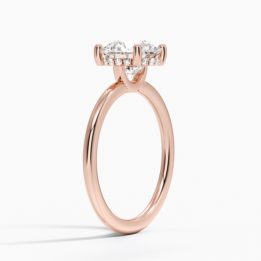 Round Cut Solitaire Diamond Engagement Ring, 4 Prong Classic Ring, Minimalist Proposal Ring for Women