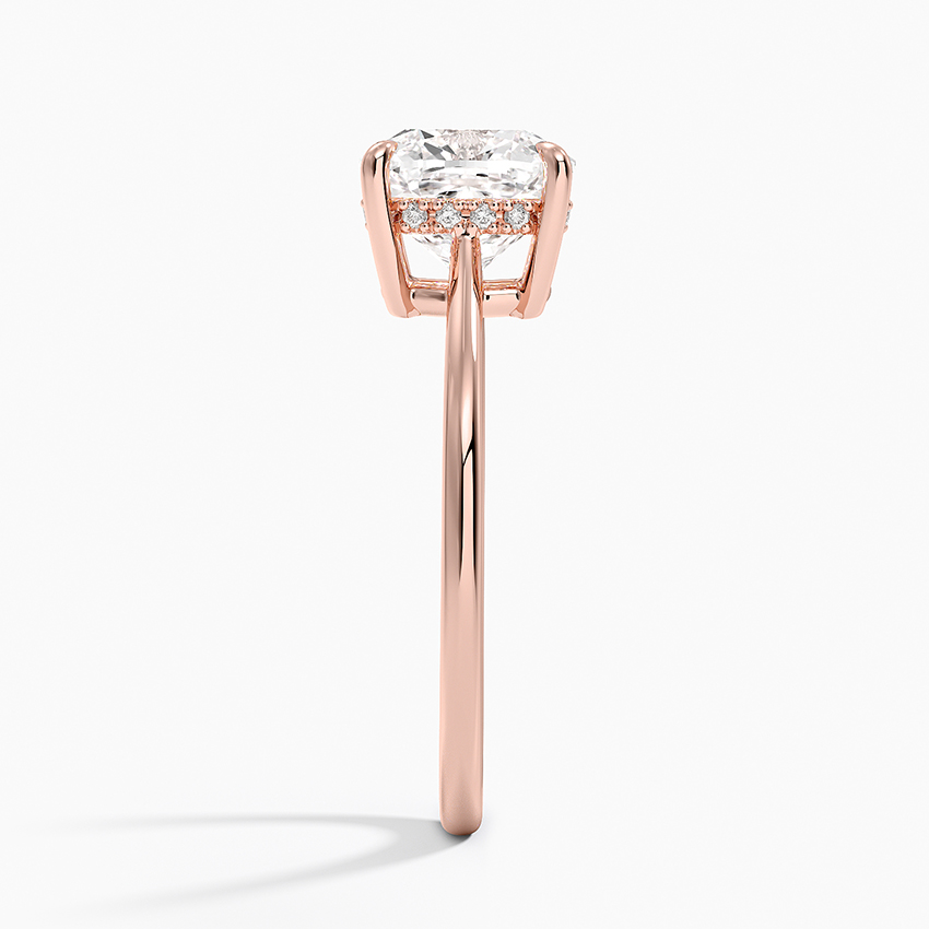 Round Cut Solitaire Diamond Engagement Ring, 4 Prong Minimalist Ring, Classic Gold Proposal Ring