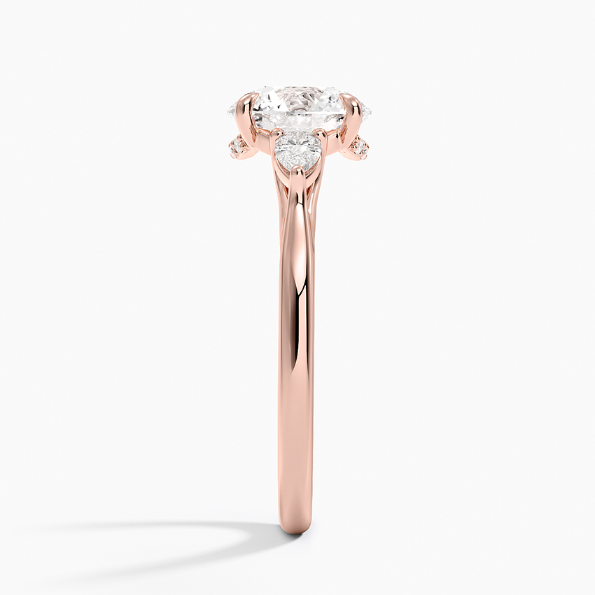 Round Cut Diamond Engagement Ring 3 Stone, Solitaire Diamond Ring, Minimalist Promise Ring