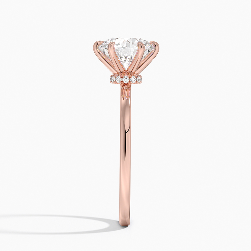 Round Cut Solitaire Engagement Ring, 6 Prong Diamond Ring, Classic Minimalist Bridal Ring