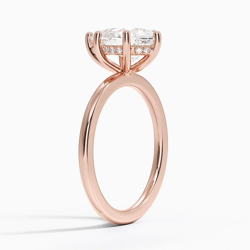 Pear Cut Solitaire Engagement Ring, 6 Prong Teardrop Diamond Ring, Minimalist Promise Ring
