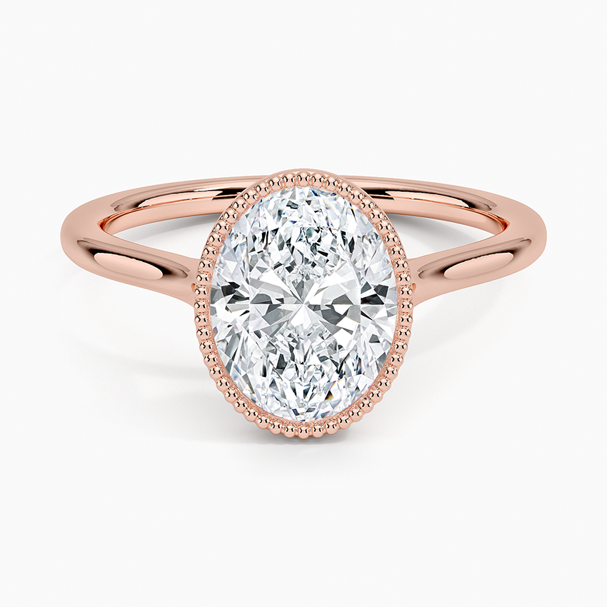 Oval Cut Diamond Halo Engagement Ring, Split Shank Ring, Bridal Ring, Gift for Her