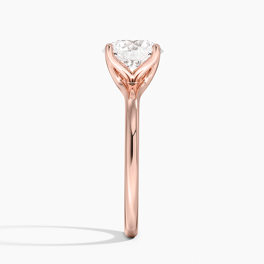Classic Round Cut Solitaire Engagement Ring, 4 Prong Minimalist Diamond Ring, Timeless Proposal Ring