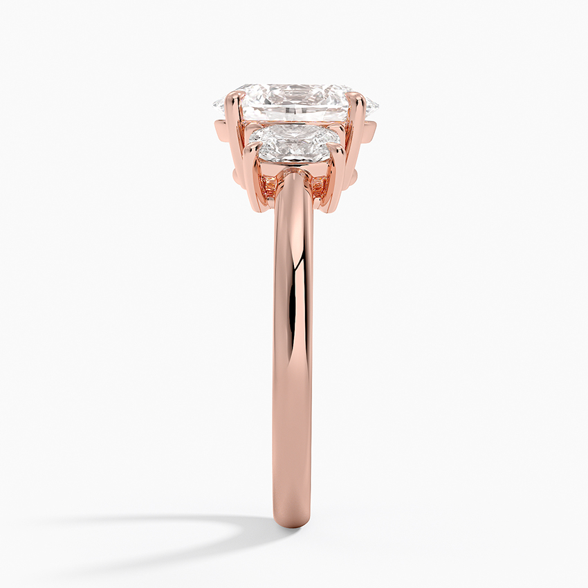 Oval Cut Three Stone Diamond Engagement Ring, 3 Stone Oval Diamond Ring, Solid Gold Ring