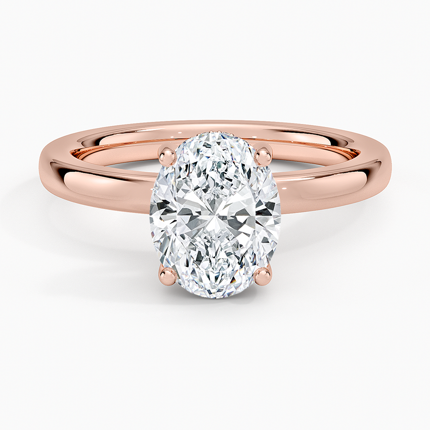 Oval Cut Diamond Solitaire Engagement Ring, Classic Minimalist Oval Ring, Promise Ring for Her