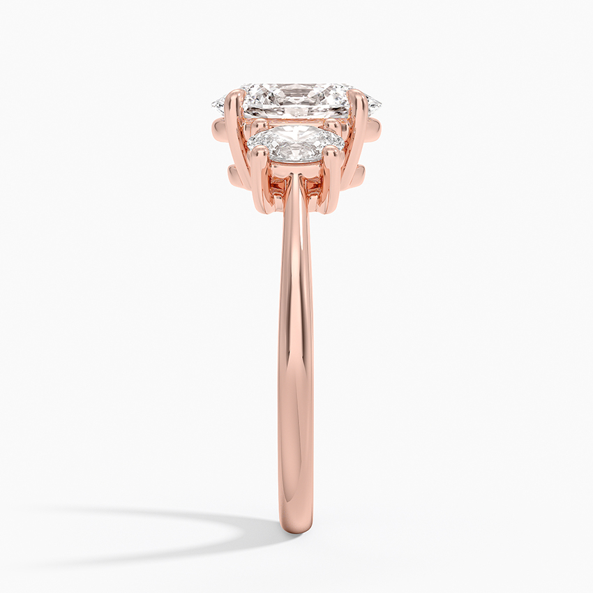 Oval Cut Three Stone Diamond Engagement Ring, Classic Trilogy Ring, Anniversary Promise Ring