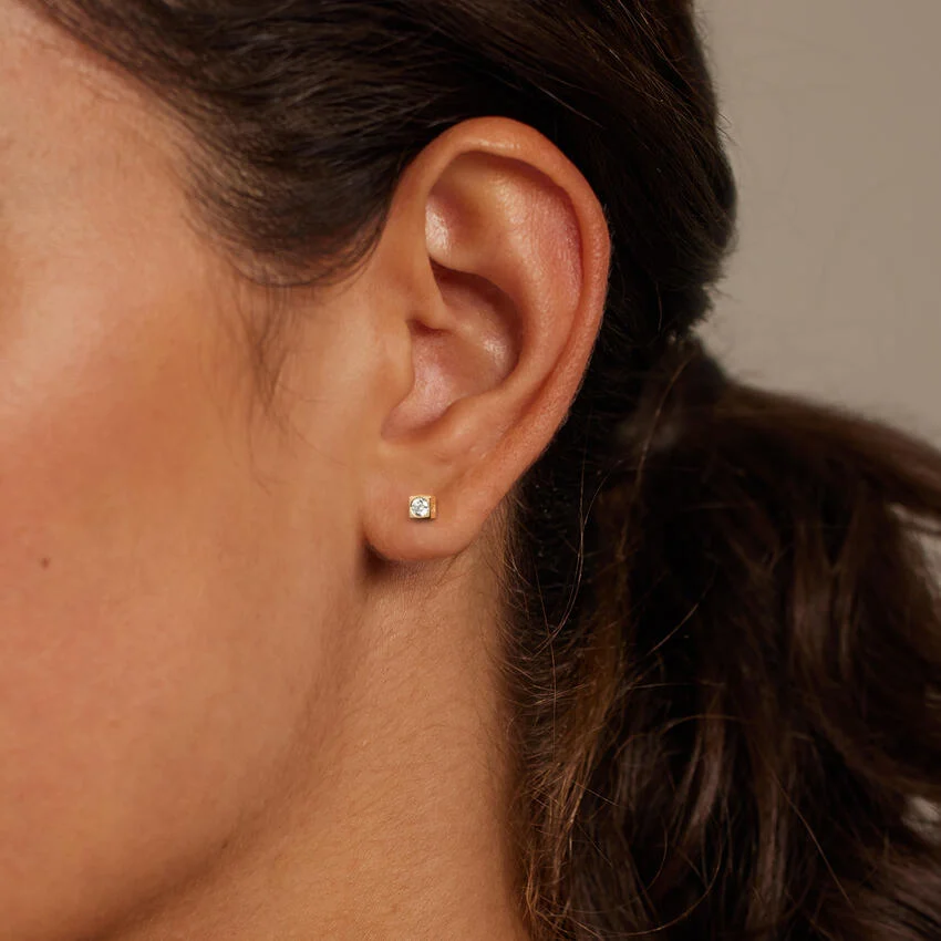 Diamond LOVE Letter Stud Earrings
