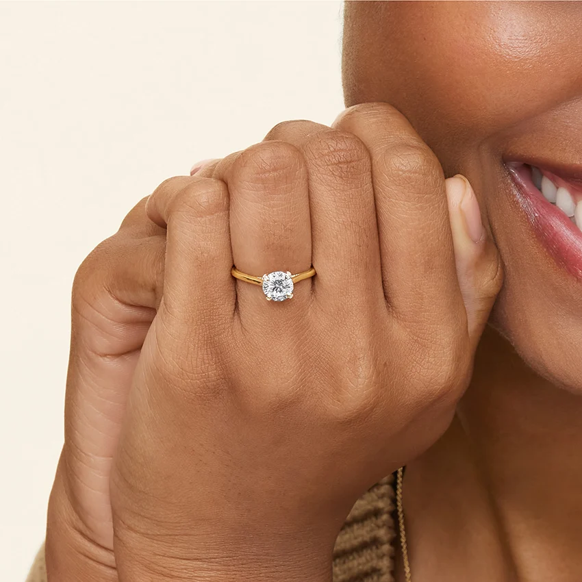 Oval Cut Moissanite Engagement Ring, Split Shank Hidden Halo Ring, Minimalist Bridal Ring