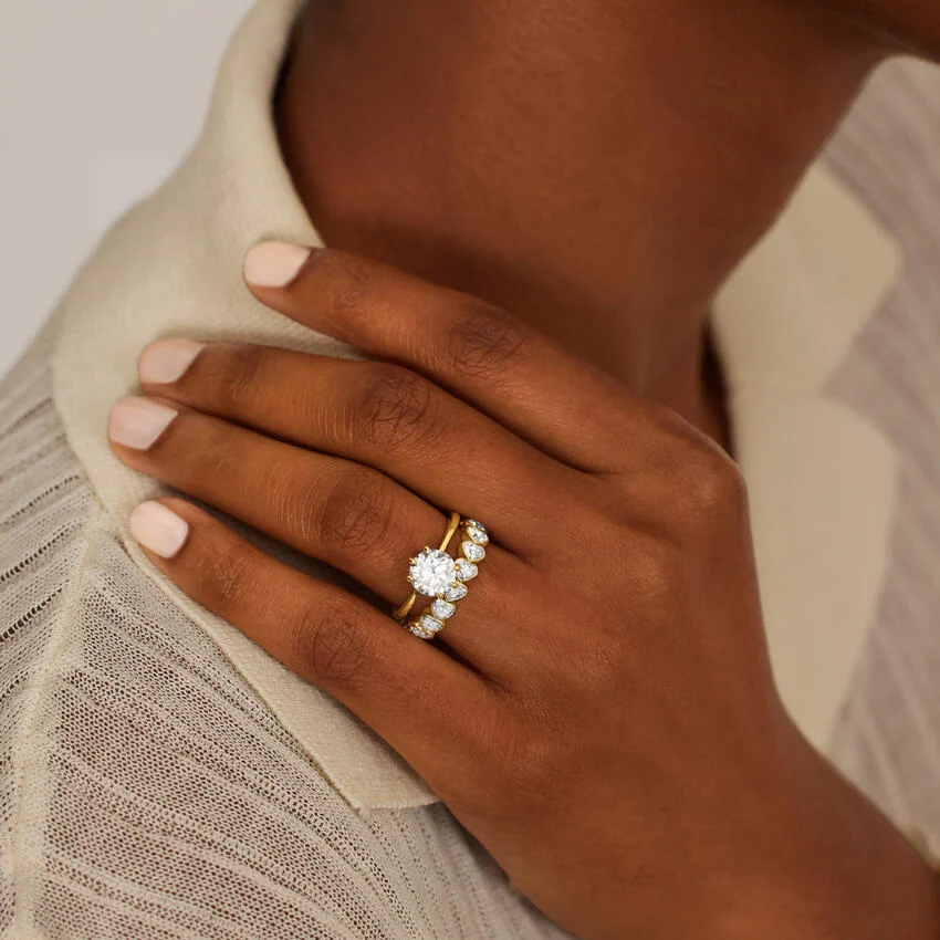Heart Shape Diamond Eternity Band Ring, Full Eternity Wedding Band, Pear Cut Diamond Ring
