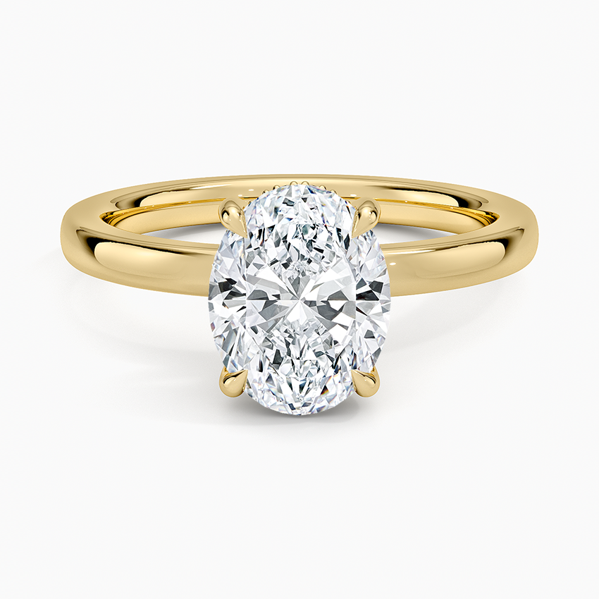 Oval Cut Diamond Engagement Ring, Minimalist Bridal Ring, Classic Promise Ring Gift