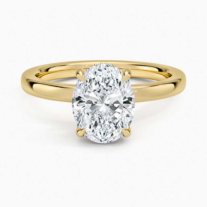 Oval Cut Diamond Engagement Ring, Minimalist Bridal Ring, Classic Promise Ring Gift