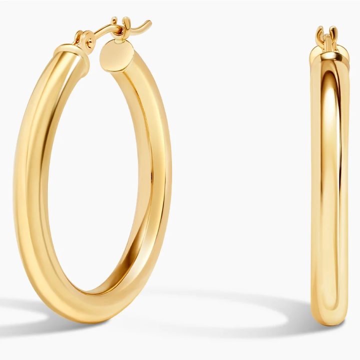 Classic Polished Hoop Earrings