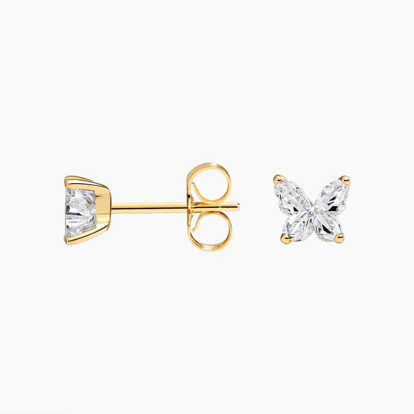 Butterfly Diamond Stud Earrings