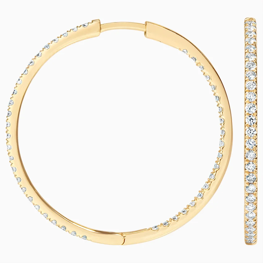 Diamond Inside-Out Hoop Earrings