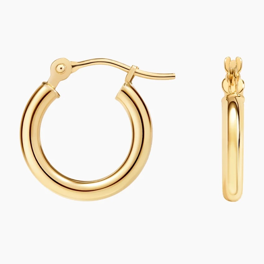 Minimalist Thick Hoop Earrings, Classic Everyday Hoops, Women’s Luxury Jewelry