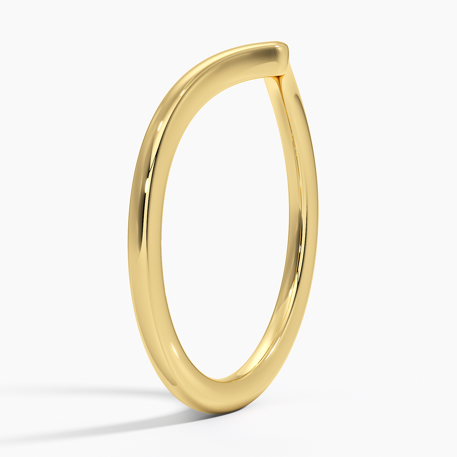 Minimal Chevron V Ring,  Curved Stacking Wedding Band, V Shape Gold Ring