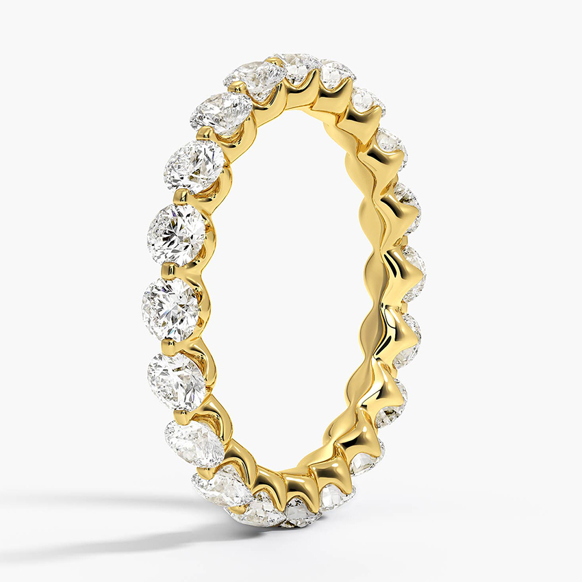 Round Cut Diamond Eternity Ring, Full Eternity Wedding Band, Lab Grown Diamond Ring