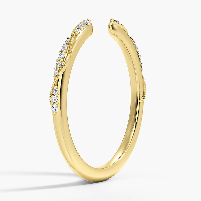 Diamond Open Ring, Minimalist Adjustable Diamond Ring, Wrap Open Ring