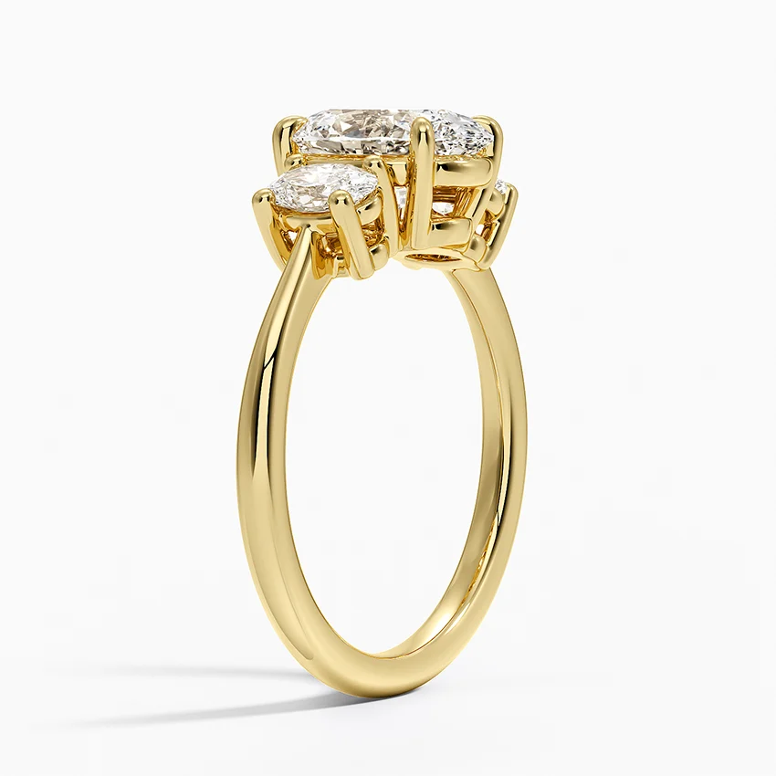 Oval Cut Three Stone Diamond Engagement Ring, Classic Trilogy Ring, Anniversary Promise Ring