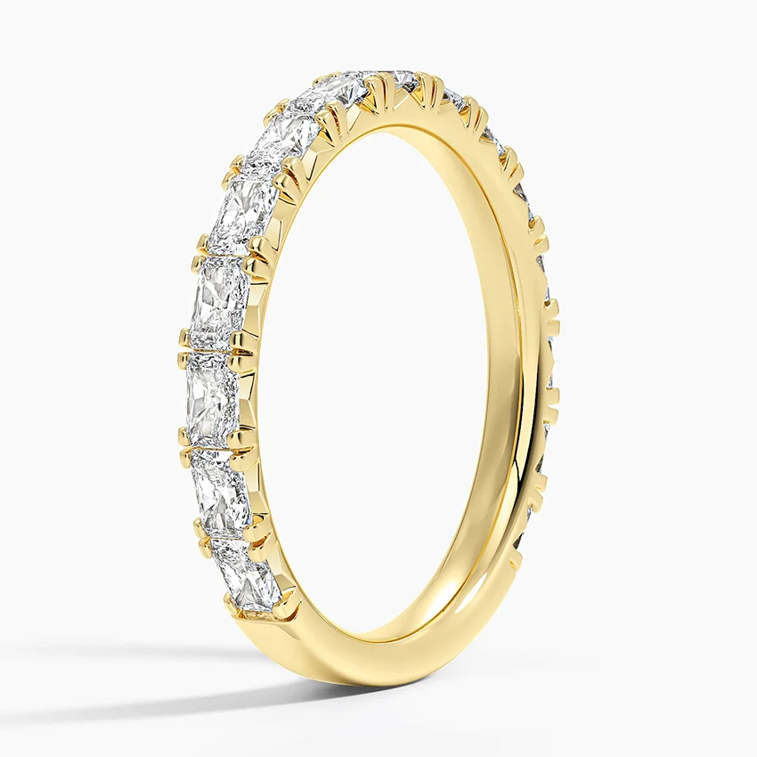 Princess Cut Diamond Eternity Band, Full Eternity Wedding Ring, Minimalist Stackable Ring