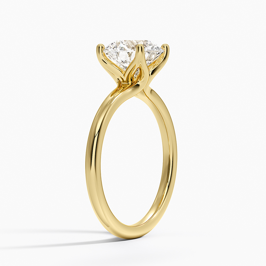Classic Round Cut Solitaire Engagement Ring, 4 Prong Minimalist Diamond Ring, Timeless Proposal Ring