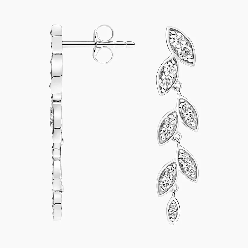 Diamond Leaf Cascade Drop Earrings (Copy)