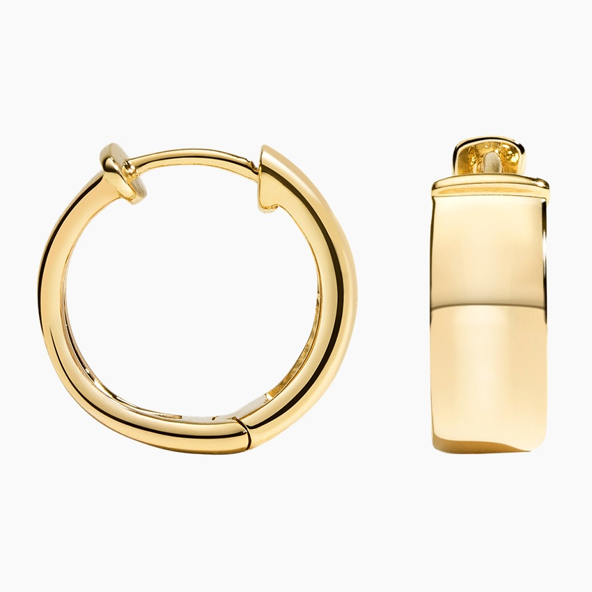 Minimalist Gold Dome Hoop Earrings